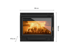 Calefactor Bosca a Leña Chimenea 850 – 27 kW | Alto rendimiento para grandes espacios