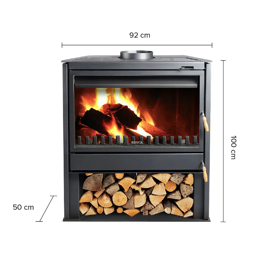 Calefactor Bosca a Leña Chimenea 850 FS – 27 kW | Alto rendimiento para grandes superficies 1