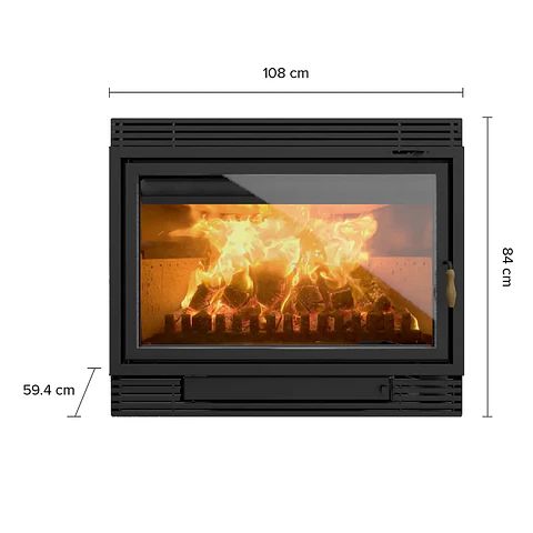 Calefactor Bosca a Leña Chimenea 1100 – 30 kW | Máxima potencia para grandes espacios