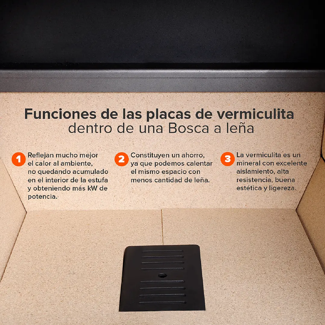 Calefactor Bosca a Leña Chimenea 1100 – 30 kW | Máxima potencia para grandes espacios 5