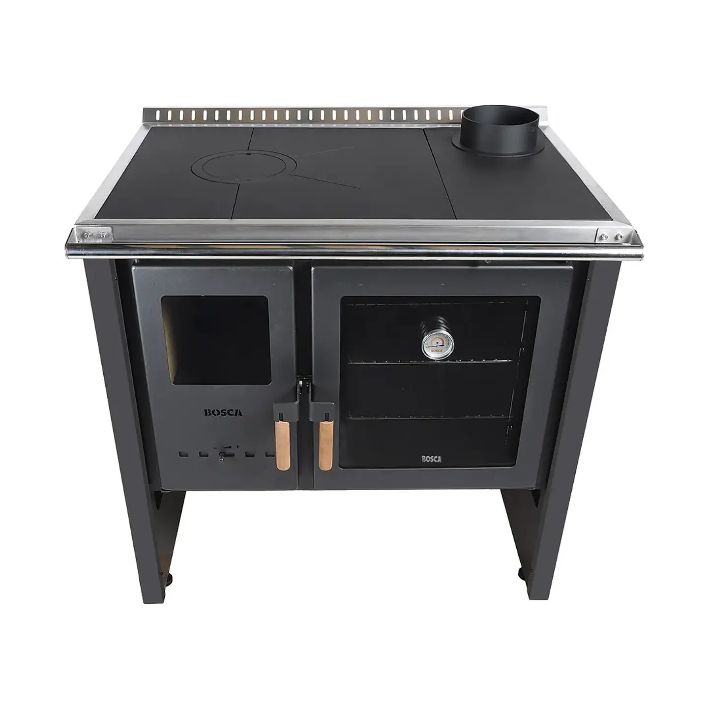 Cocina a Leña Bosca Hestia 90 Charcoal | Calefacción y cocina eficiente con horno de gran capacidad 3