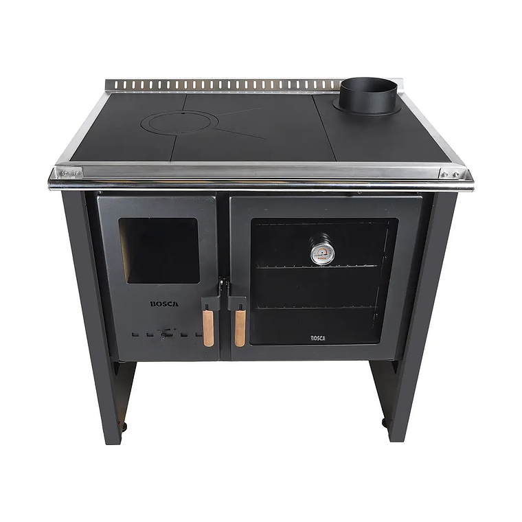 Cocina a Leña Bosca Hestia 90 Charcoal | Calefacción y cocina eficiente con horno de gran capacidad 3