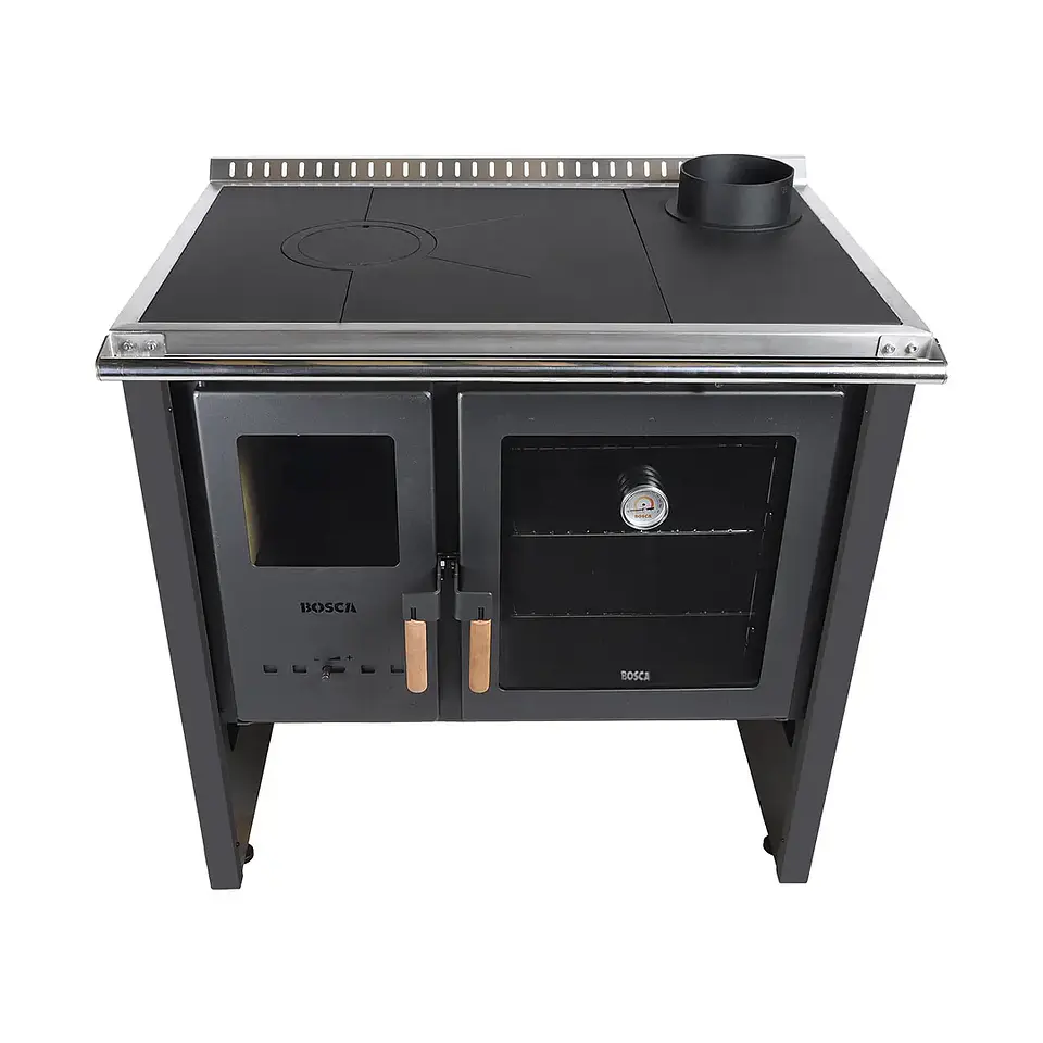 Cocina a Leña Bosca Hestia 90 Charcoal | Calefacción y cocina eficiente con horno de gran capacidad 3