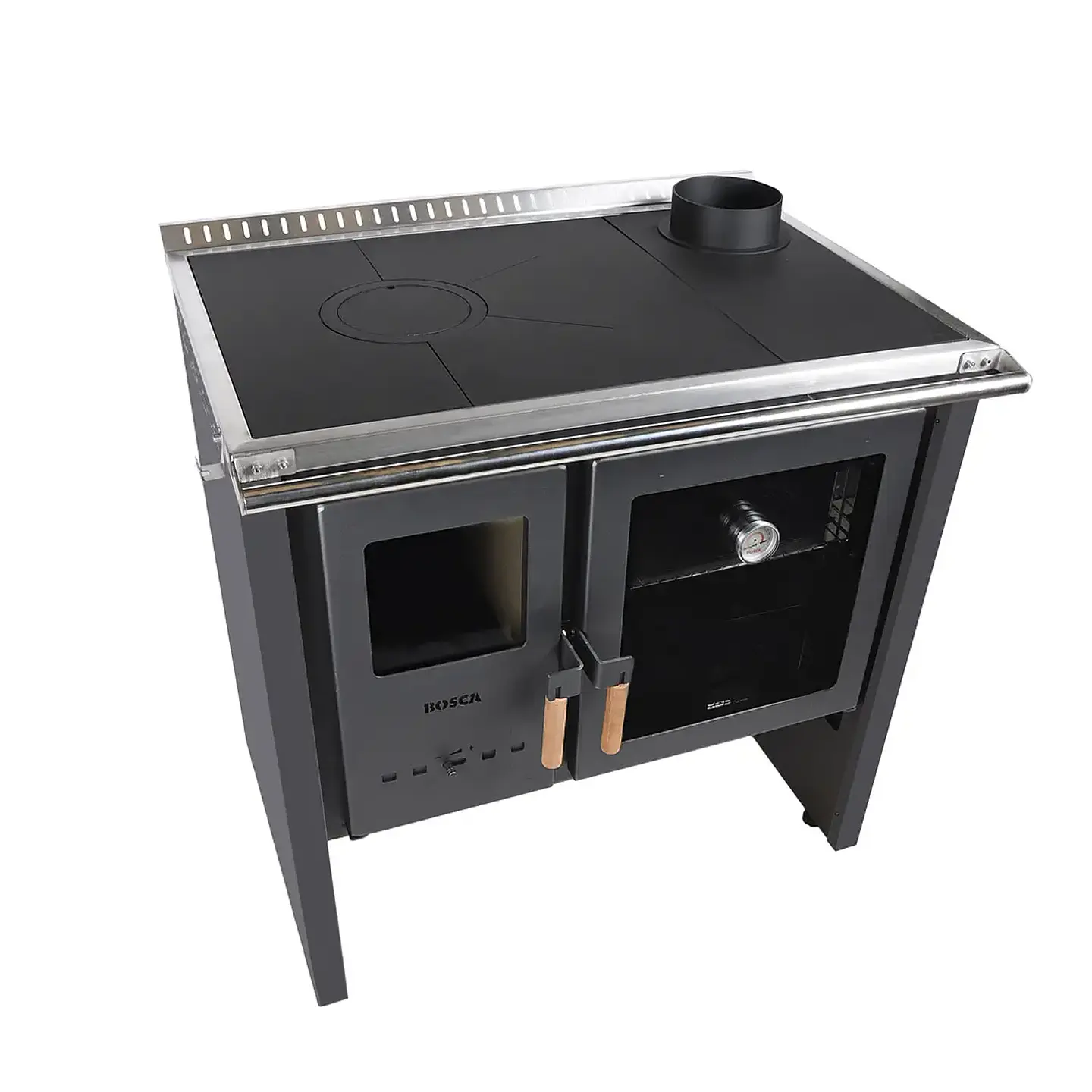 Cocina a Leña Bosca Hestia 90 Charcoal | Calefacción y cocina eficiente con horno de gran capacidad 4