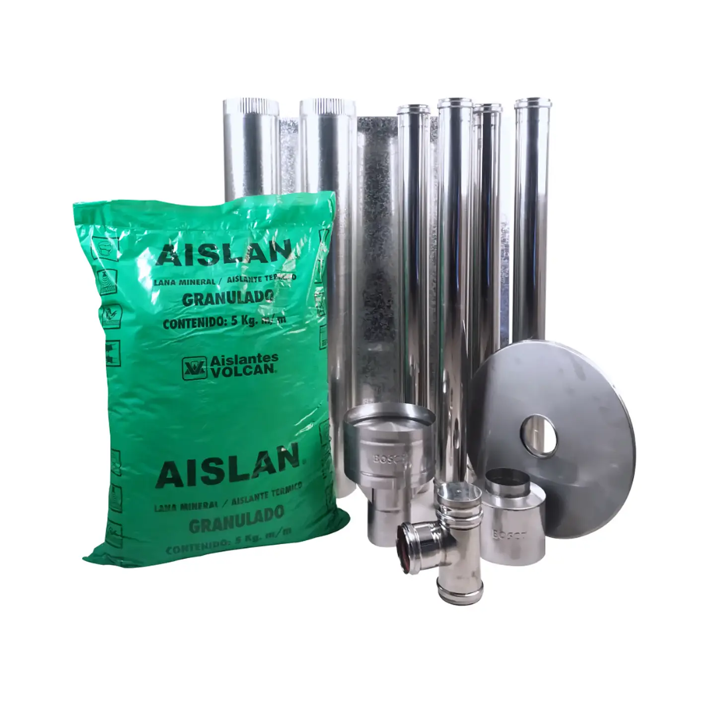 Kit Instalación Pellet 80 mm x 4 mts | Kit Salida de Humos para Estufa a Pellet 1