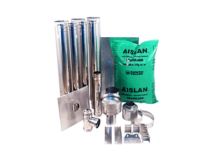 Kit Instalación Horizontal Pellet 80 mm x 4 mts | Salida Lateral para Estufa a Pellet