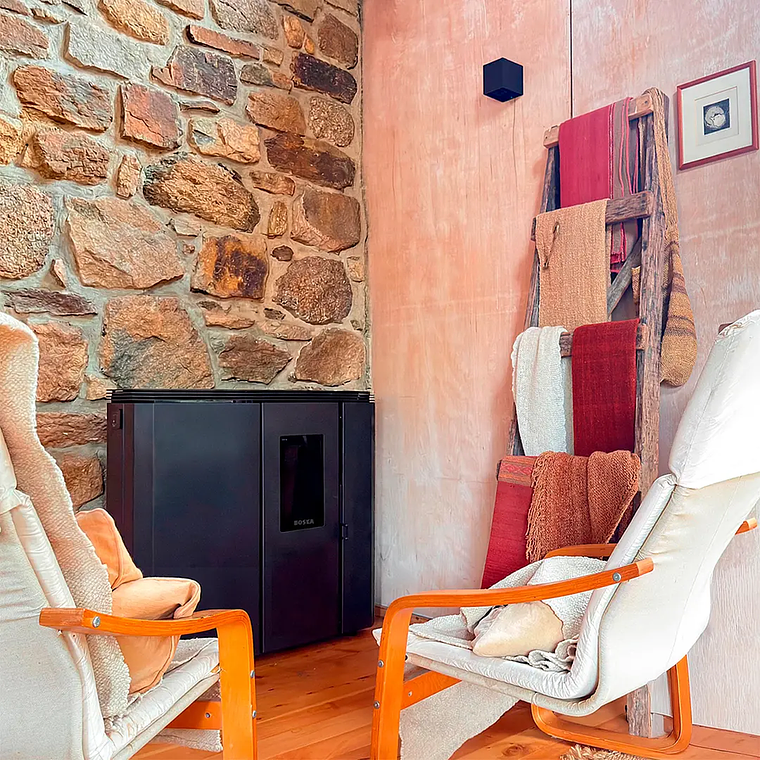 Calefactor Bosca a Pellet FIT 9 Charcoal | Diseño slim, alto rendimiento y bajo consumo 6