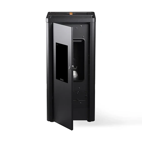 Estufa a Pellet Silenzio Black Vision | Calefacción eficiente, silenciosa y moderna