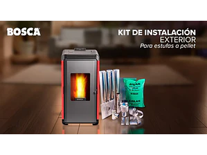 Kit Instalación Horizontal Pellet 80 mm x 4 Metros – Ducto Salida Estufa a Pellet Completo