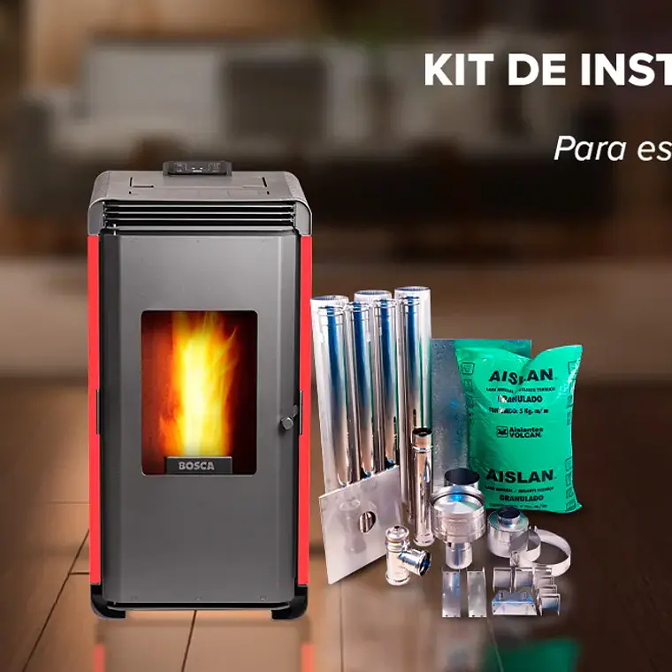 Kit Instalación Horizontal Pellet 80 mm x 4 Metros – Ducto Salida Estufa a Pellet Completo 2