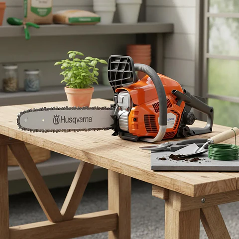 Motosierra Husqvarna 125 18″ 3/8 H37 – Motosierra a Gasolina Potente para Leña y Jardín (2024)