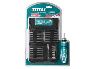 Set Destornillador Ratchet 26 Piezas Total TACSD30266 con Puntas Intercambiables Cr-V Profesional