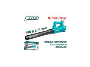 SOPLADORA 8,5 M2/MIN. INALAMBRICA 20V SIN BATERIA SIN CARGADOR