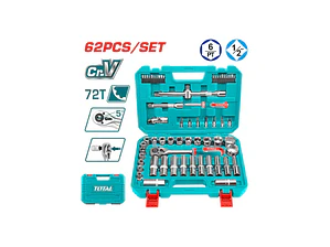 SET SET DADOS CUADRANTE 1/2 PULGADA 62 PCS ST