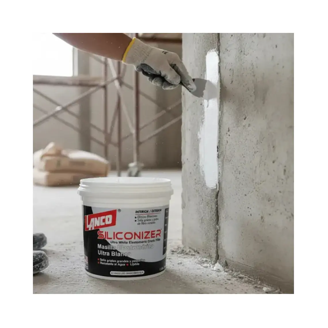 Lanco Masilla Siliconante Elastomérica (Blanco) 5