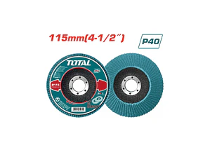 DISCO FLAP LIJA TRASLAPADO 115x22MM GR40 TOTAL