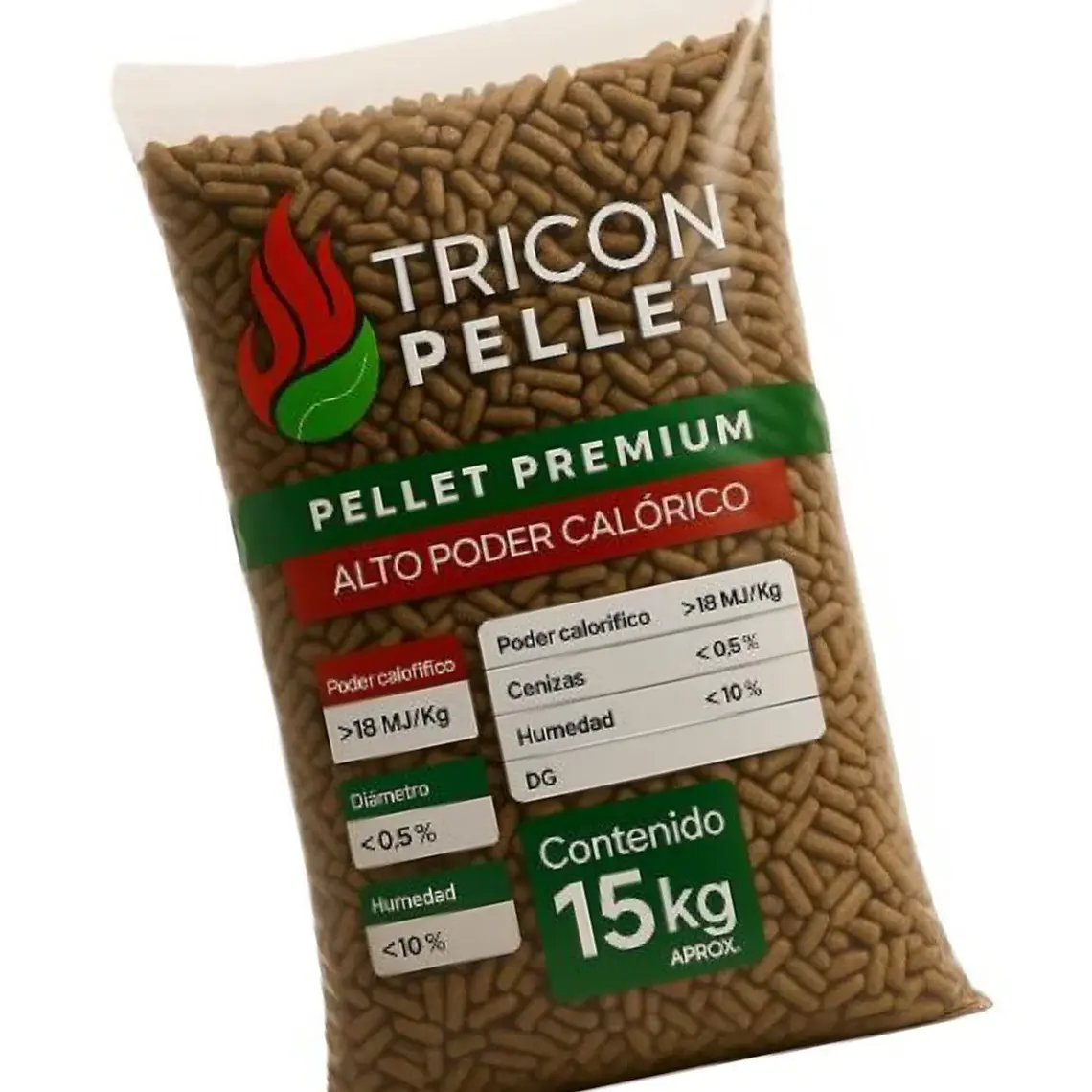 Pellet Bolsa 15 Kg para Estufas | Combustible Eficiente y de Alto Rendimiento 1