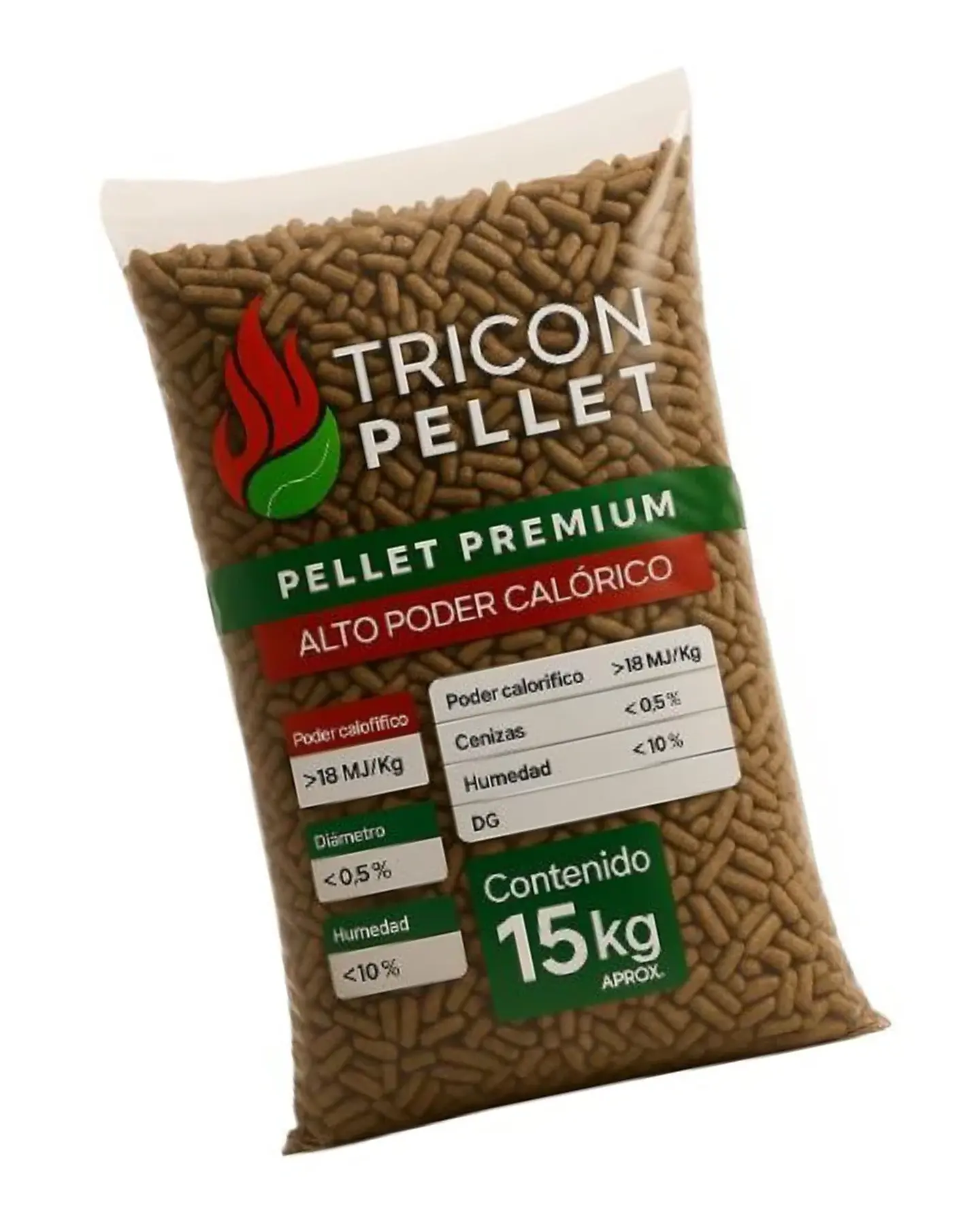 Pellet Bolsa 15 Kg para Estufas | Combustible Eficiente y de Alto Rendimiento 1