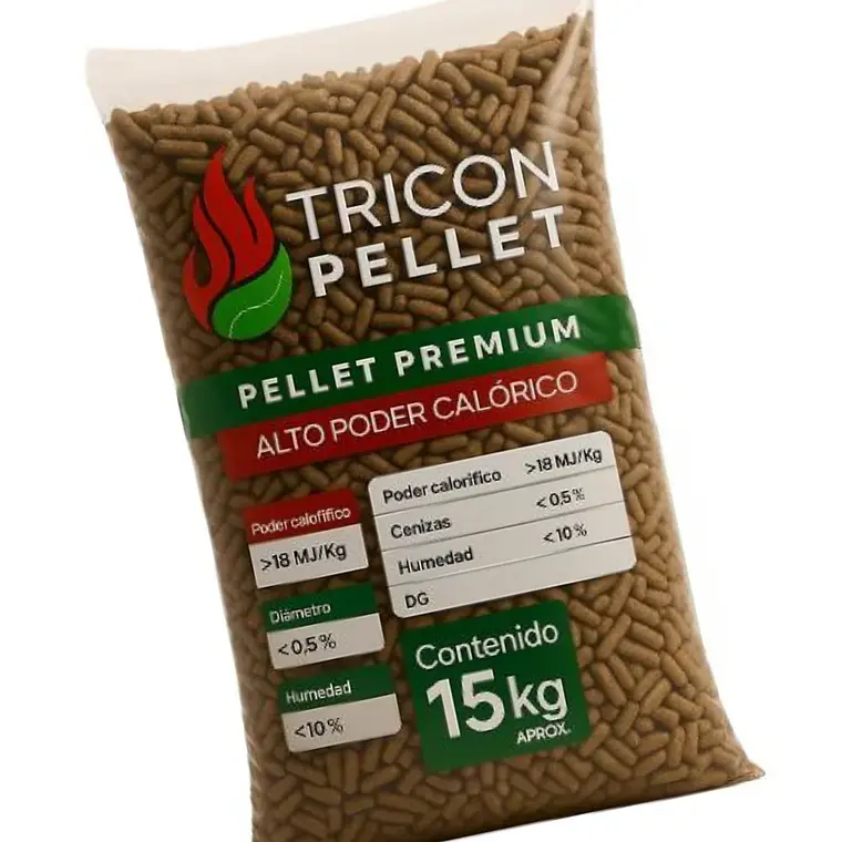 Pellet Bolsa 15 Kg para Estufas | Combustible Eficiente y de Alto Rendimiento 1