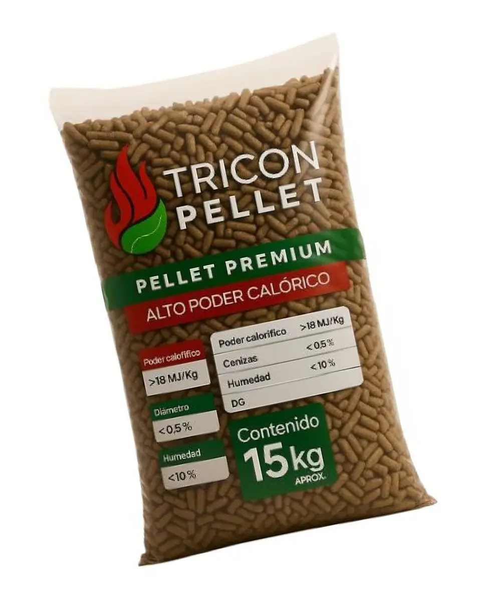 Pellet Bolsa 15 Kg para Estufas | Combustible Eficiente y de Alto Rendimiento 1