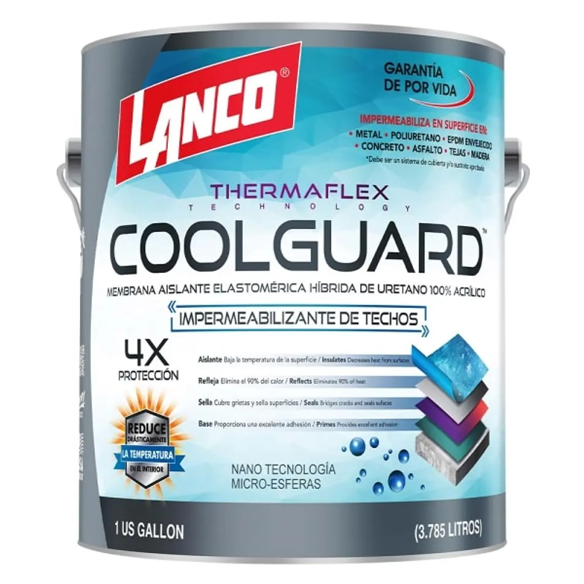 Sellador para Techos - Coolguard Lanco - Para Teja 1 Galón 1