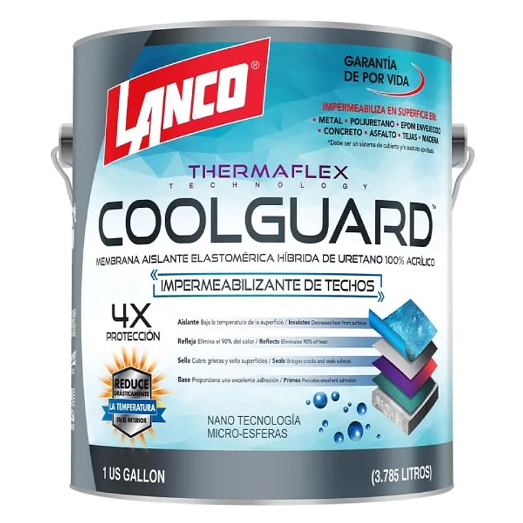 Sellador para Techos - Coolguard Lanco - Para Teja 1 Galón 1