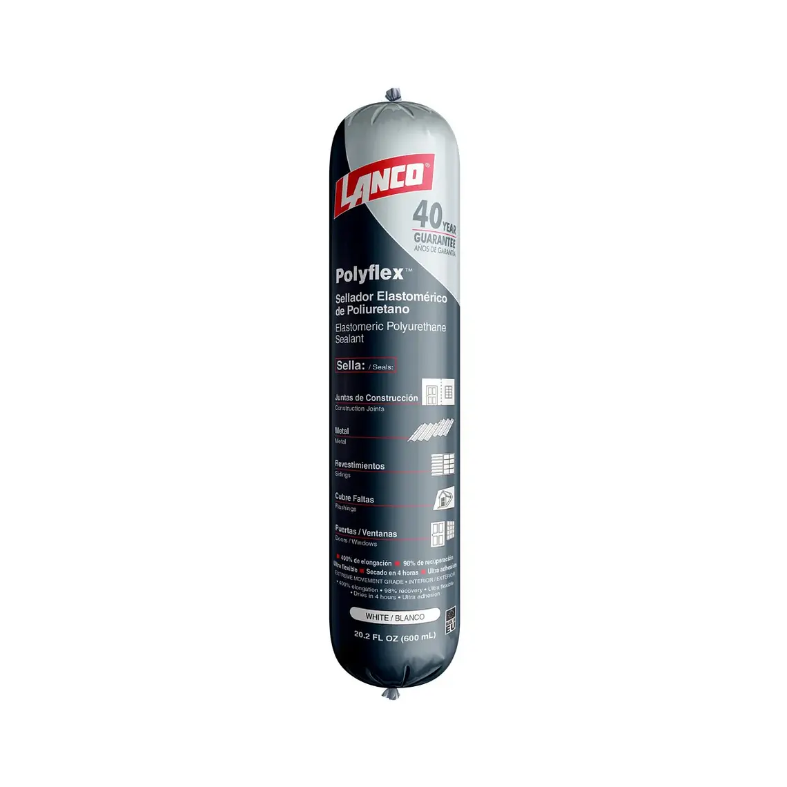 Lanco Polyflex – Sellador de Poliuretano Elastomérico de Alto Rendimiento 600 ml 1