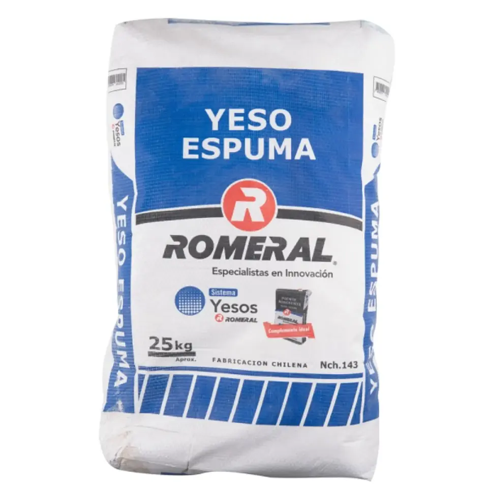 Yeso espuma Romeral saco 25kg 1