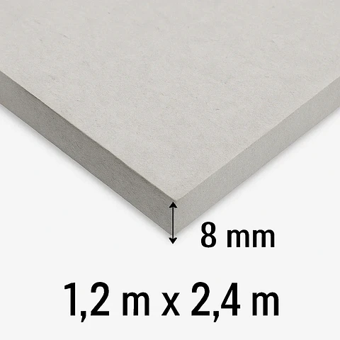 Placa Fibrocemento Lisa 8 mm 120x240 cm