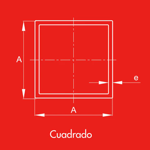Perfil cuadrado 50x50x1.5 LC