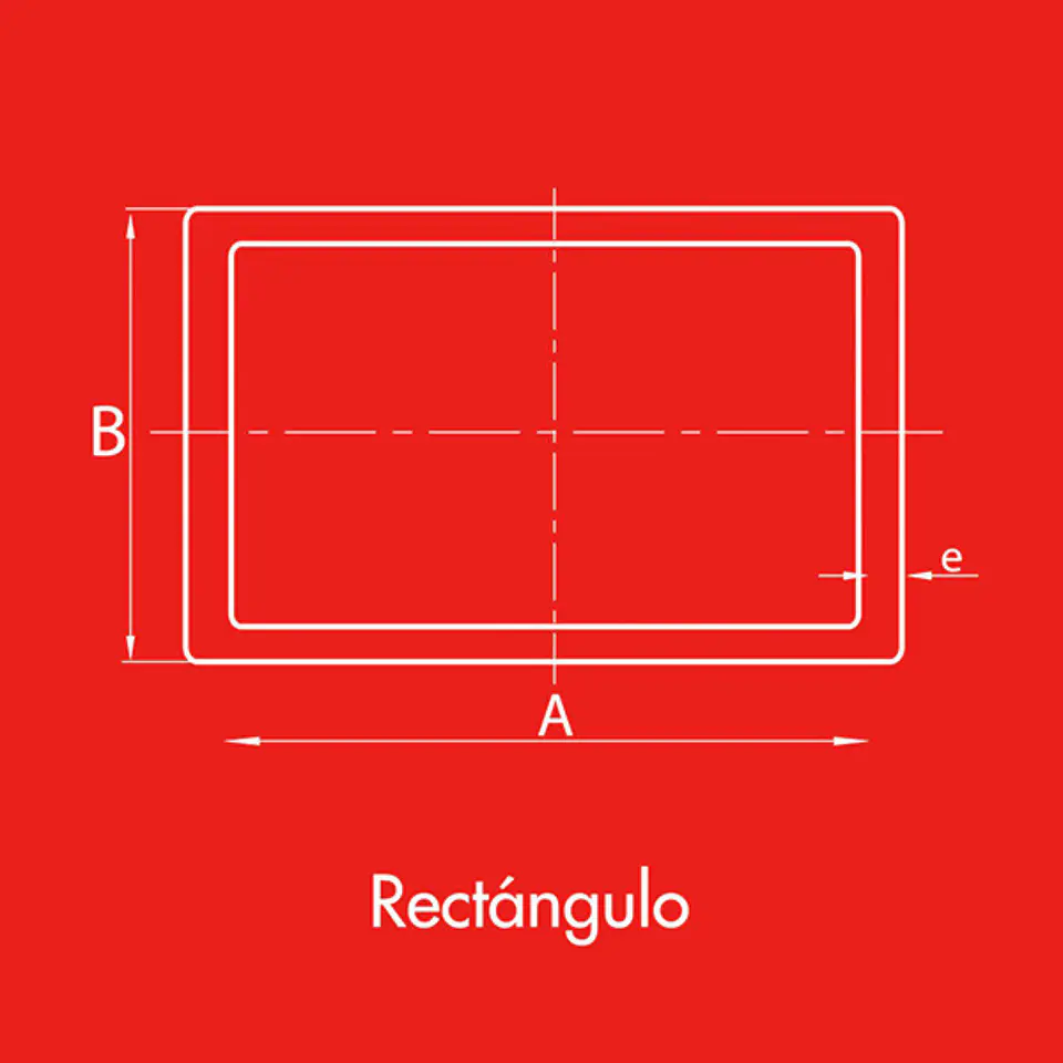 Perfil rectangular 40x20x1.5 LC 2