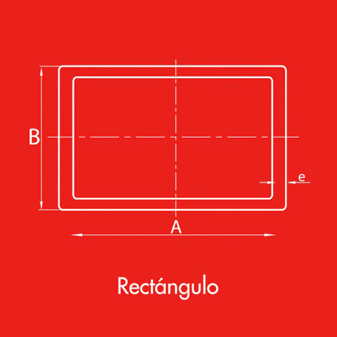 Perfil rectangular 40x20x2.0 LC