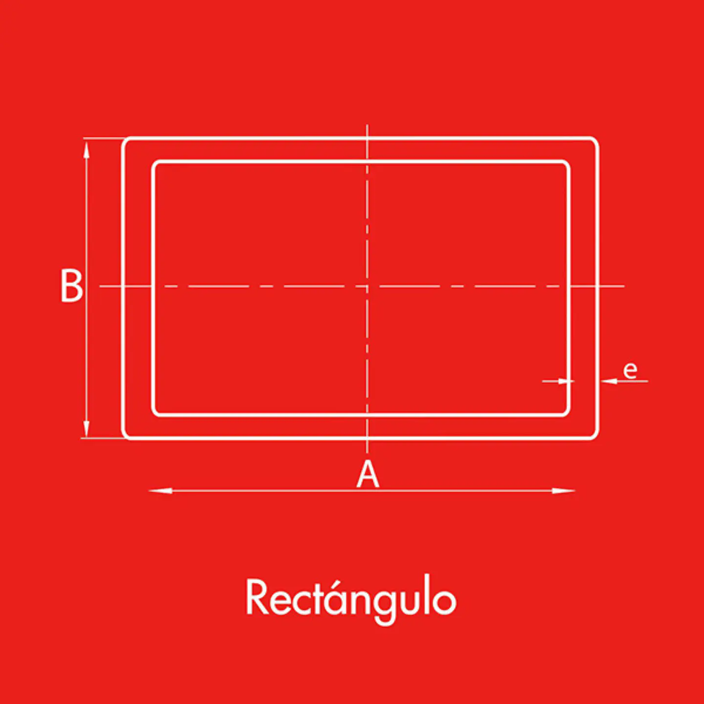 Perfil rectangular 40x20x2.0 LC 2