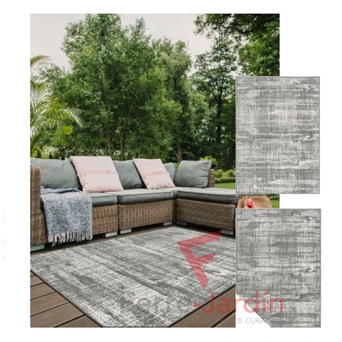 Alfombra Reversible 160x230 cm Resistente al Agua - Jaspe