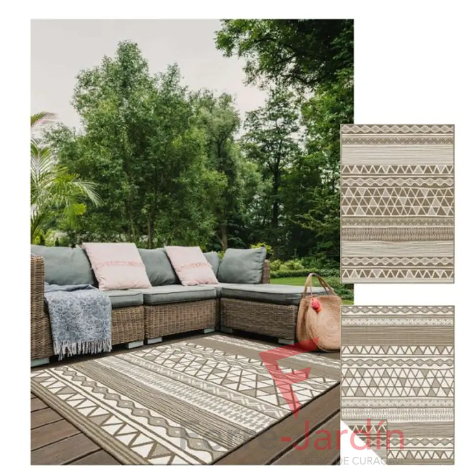 Alfombra Reversible 160x230 cm Resistente al Agua- Étnica 1