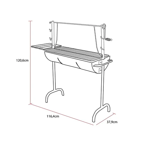 Parrilla Rodeo con Roldana Grilltech Lioi