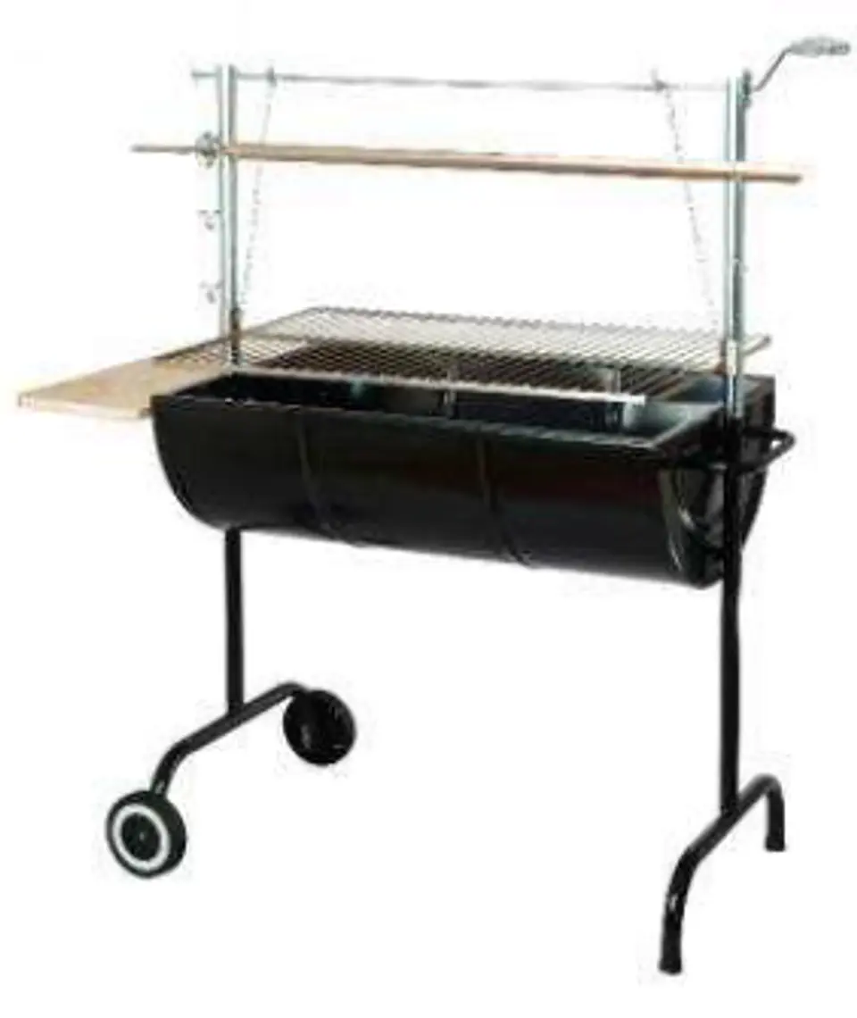 Parrilla Gran Fogón Grilltech Lioi  – Parrilla a Carbón 2 en 1 con Roldana y Espie 1