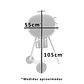 Parrilla Redonda a Carbón 22,5