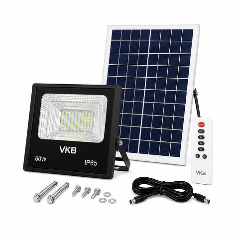 Reflector LED C/Panel Solar 60W 6500ºk - Vkb