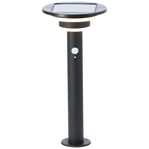 Aplique Solar Tipo Pedestal 3000K -Negro Vkb