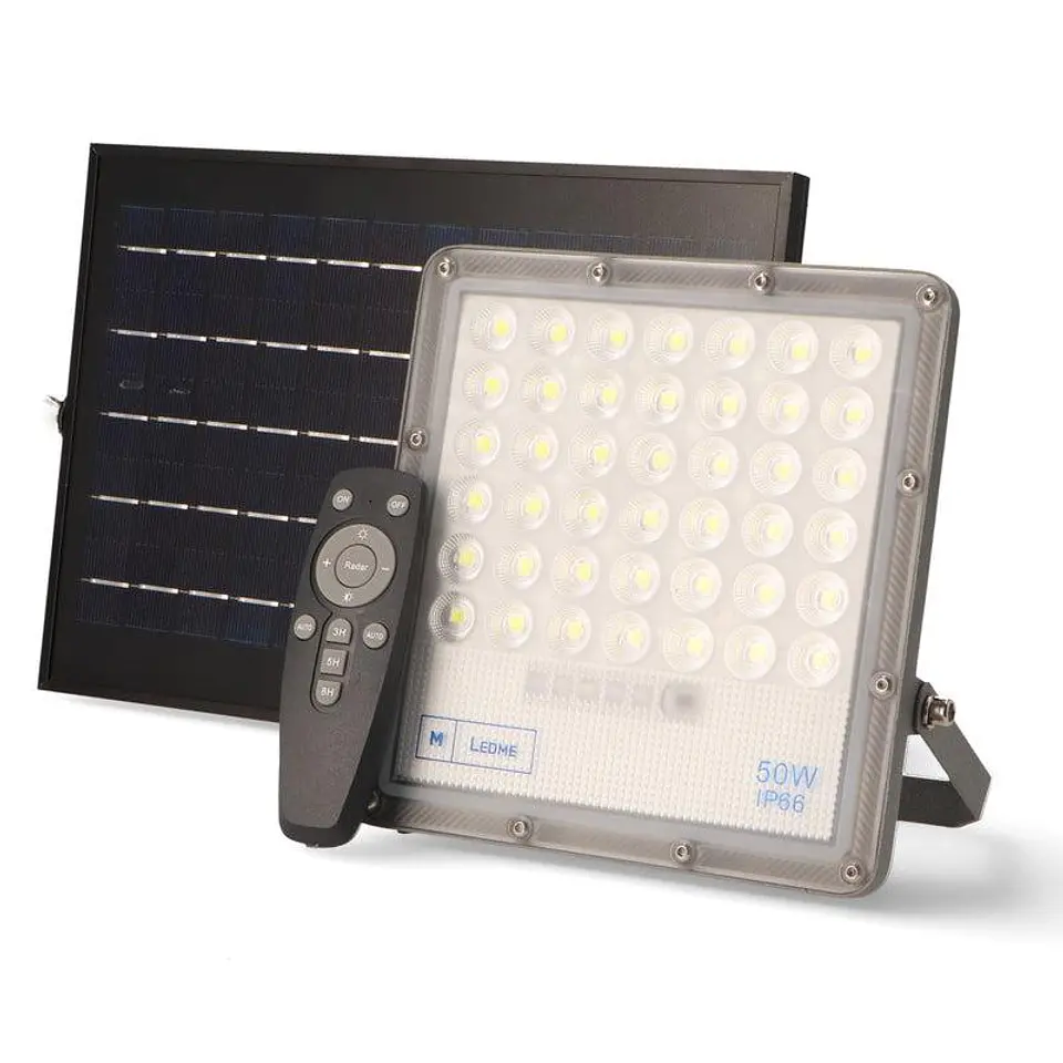 Foco Solar Negro Con Sensor 5Ow 1400Lm - Logic 1