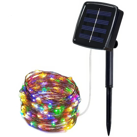Luces Navideñas Multicolor 10Mt-Solar