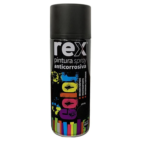 Rex Pintura Spray Anticorrosiva Color (Negro)