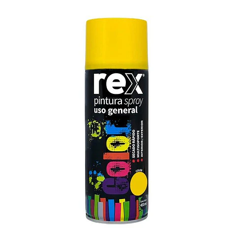 Rex Pintura Spray Uso General Color (Amarillo)