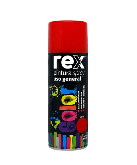 Rex Pintura Spray Uso General Color (Rojo)