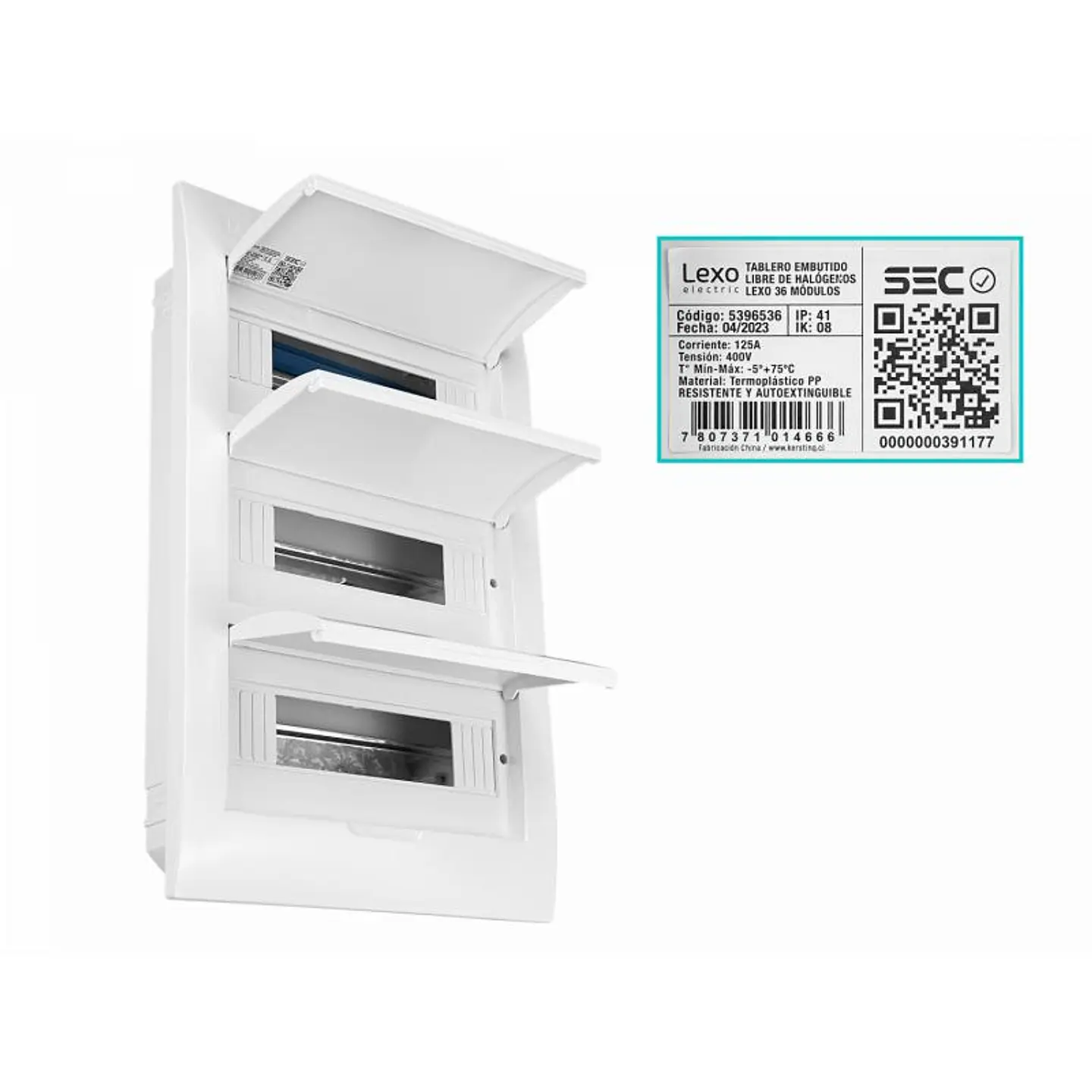 Tablero Embutido 36P Tapa Humo Lh - Lexo 2