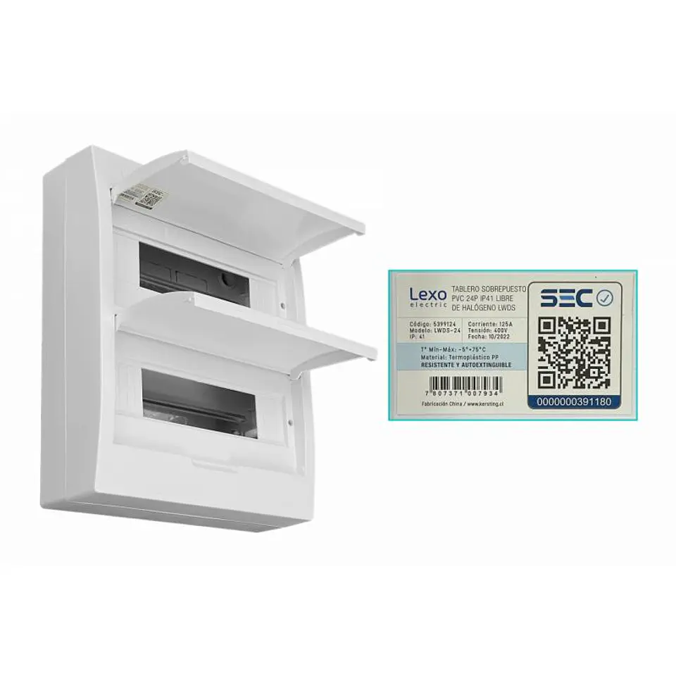 Tablero Sobrepuesto 24P Tapa Humo Lh - Lexo 1