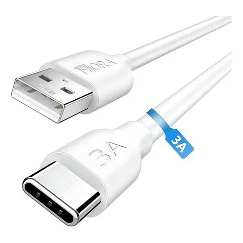Cable USB Tipo C 3A 1M Blanco