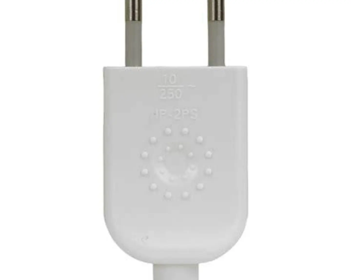 Enchufe Volante Macho Blanco 2P 10A- Lexo 1