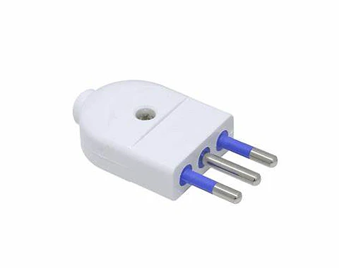 Enchufe Volante Macho Blanco 2P+T 10A